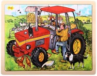 Bigjigs Houten Puzzel Tractor - 24 stukjes-2