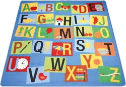 Eduplay alfabet speelkleed tapijt - kleurrijk educatief vloerkleed