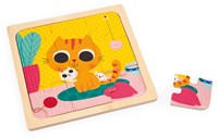 Janod houten puzzel kat Peanut - educatief speelgoed FSC hout