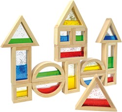 Blocks with glitter