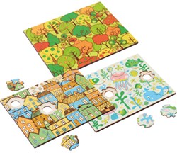 Eduplay houten puzzelset - fantasie thema - educatief speelgoed