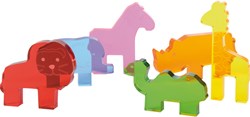 Eduplay acryl wilde dieren speelgoed set van 6 - educatief speelgoed