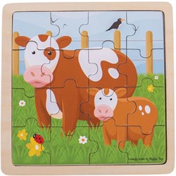 Bigjigs Koe en Kalf Puzzel