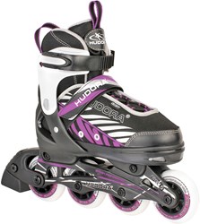 Hudora skeelers inline skates zwart-paars maat 37-40 verstelbaar