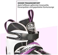 Hudora skeelers inline skates zwart-paars maat 37-40 verstelbaar-3