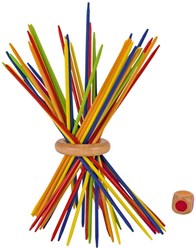 Goki Mikado Regenboog houten spel 43-delig kleurrijk speelgoed