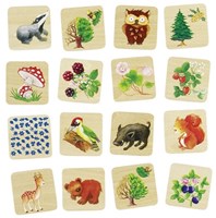 Goki memory spel bosdieren - memo spel 32 kaartjes karton-2