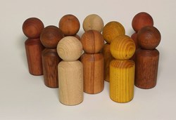 Cosy Multicultural Wooden People (10Pk)