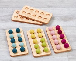 Cosy Felt Ball Tens Frames (5Pk)
