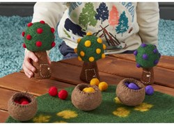 Cosy Felt Fruit Trees with Fruit (3Pk) - 52902