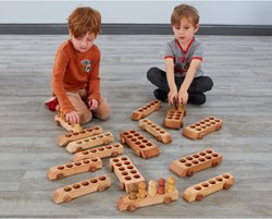 Cosy Class Pack of Wooden Maths Vehicles