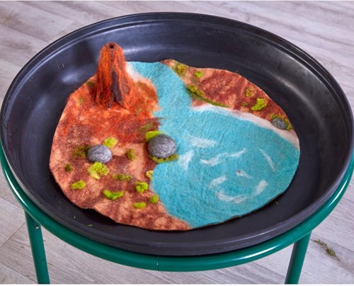 Cosy 3d Felt Mat Volcano-2