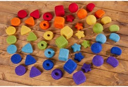 Cosy Feltalas Loose Parts Rainbow Chunks 49Pk