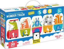 Banana Panda - Maak de Puzzel Passend Nummer Trein - 30st.