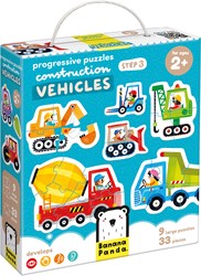 Banana Panda - Oplopende Puzzels Voertuigen  - 33st.