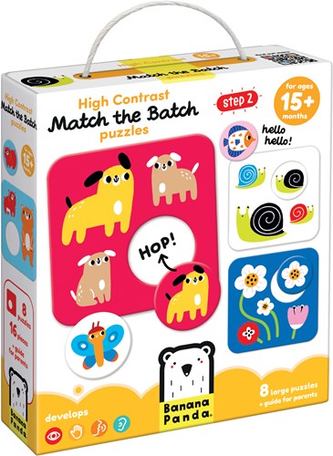 Banana Panda - Hoog Contrast Puzzel Zoek Dezelfde - 8dlg.