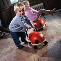 Wheelybug Loopauto Lieveheersbeestje - Klein houten loopwagen 1-3 jaar-2