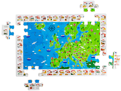 BigJigs vloerpuzzel Europese bezienswaardigheden educatief karton