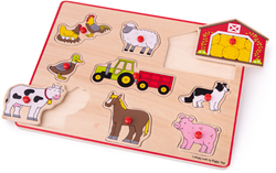 BigJigs Lift Out Puzzle - Farm
