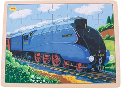 BigJigs houten puzzel Mallard - trein - 35 stukjes