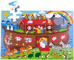 BigJigs puzzel vloer Noah's Ark dieren kleurrijk 48 stukjes